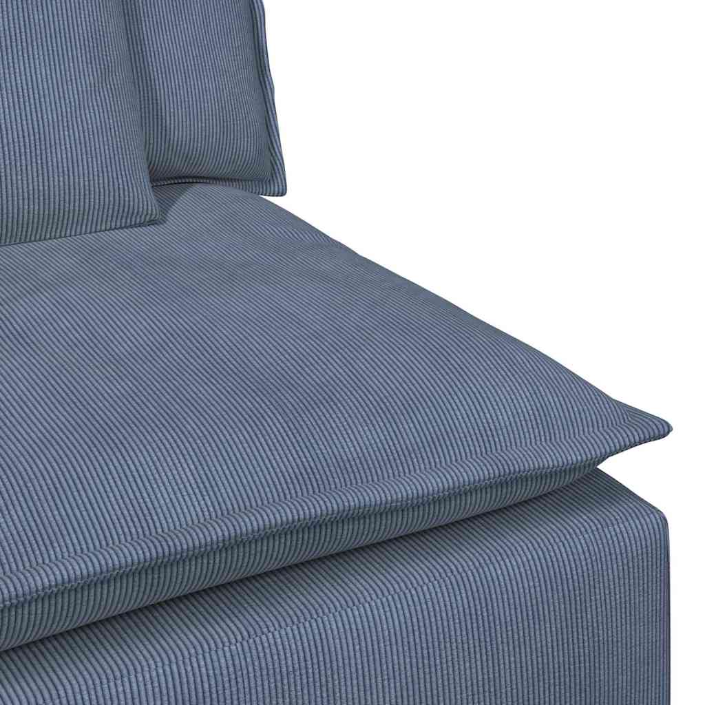 Modularni kauč s naslonom za ruke i jastucima plavi 100 cm