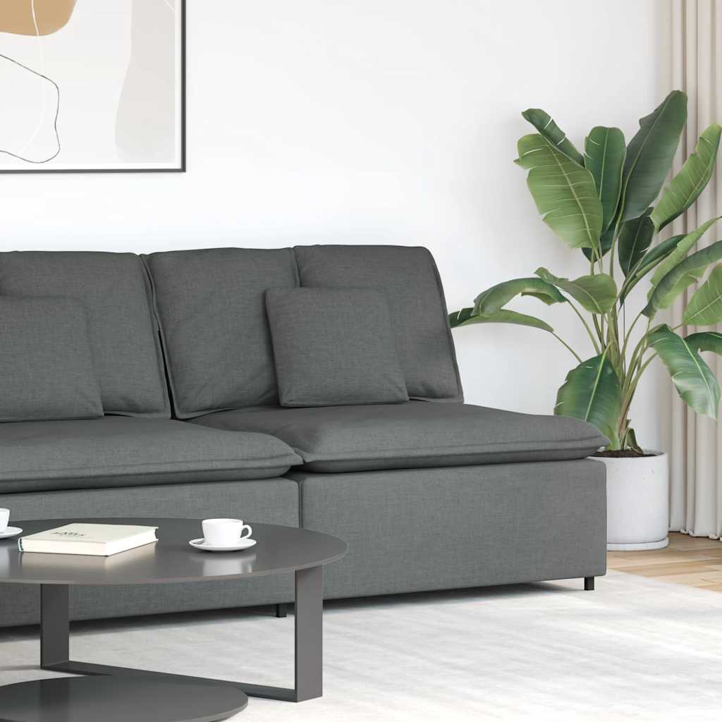 Modularna sofa s jastucima tamno siva 100 cm