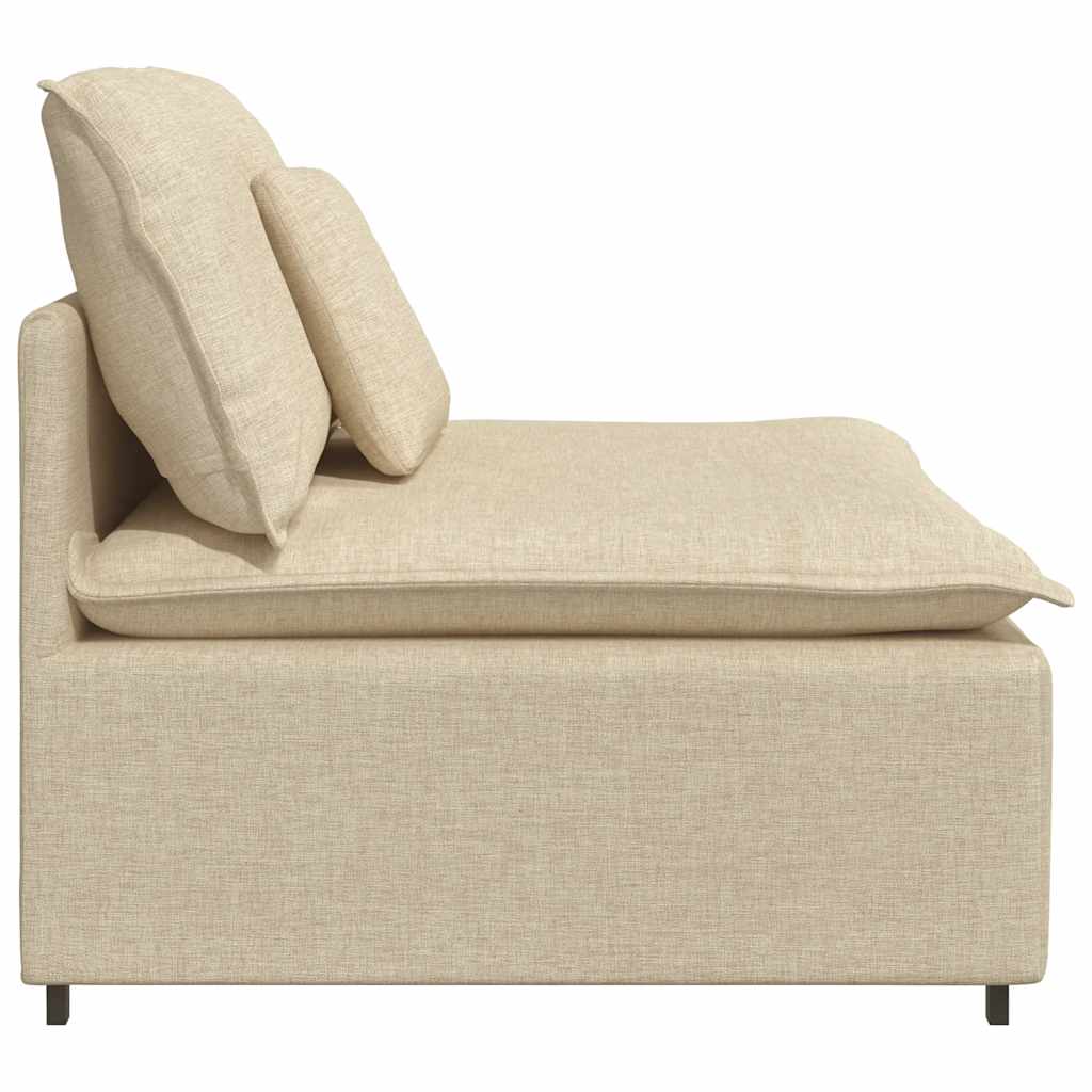 Modularni Sofa Centralni Modul s Jastucima Krem 100 cm