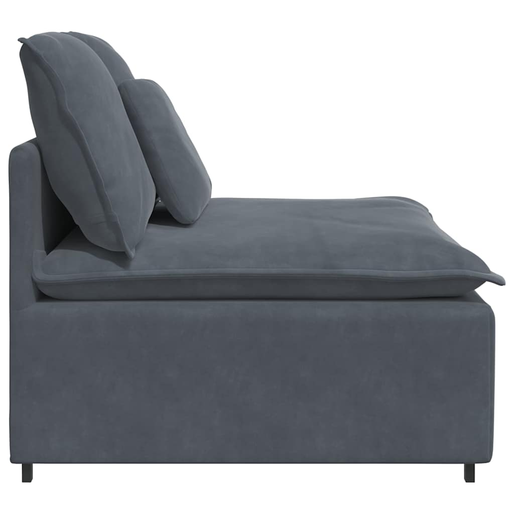 Modularna sofa s jastucima tamno siva 100 cm