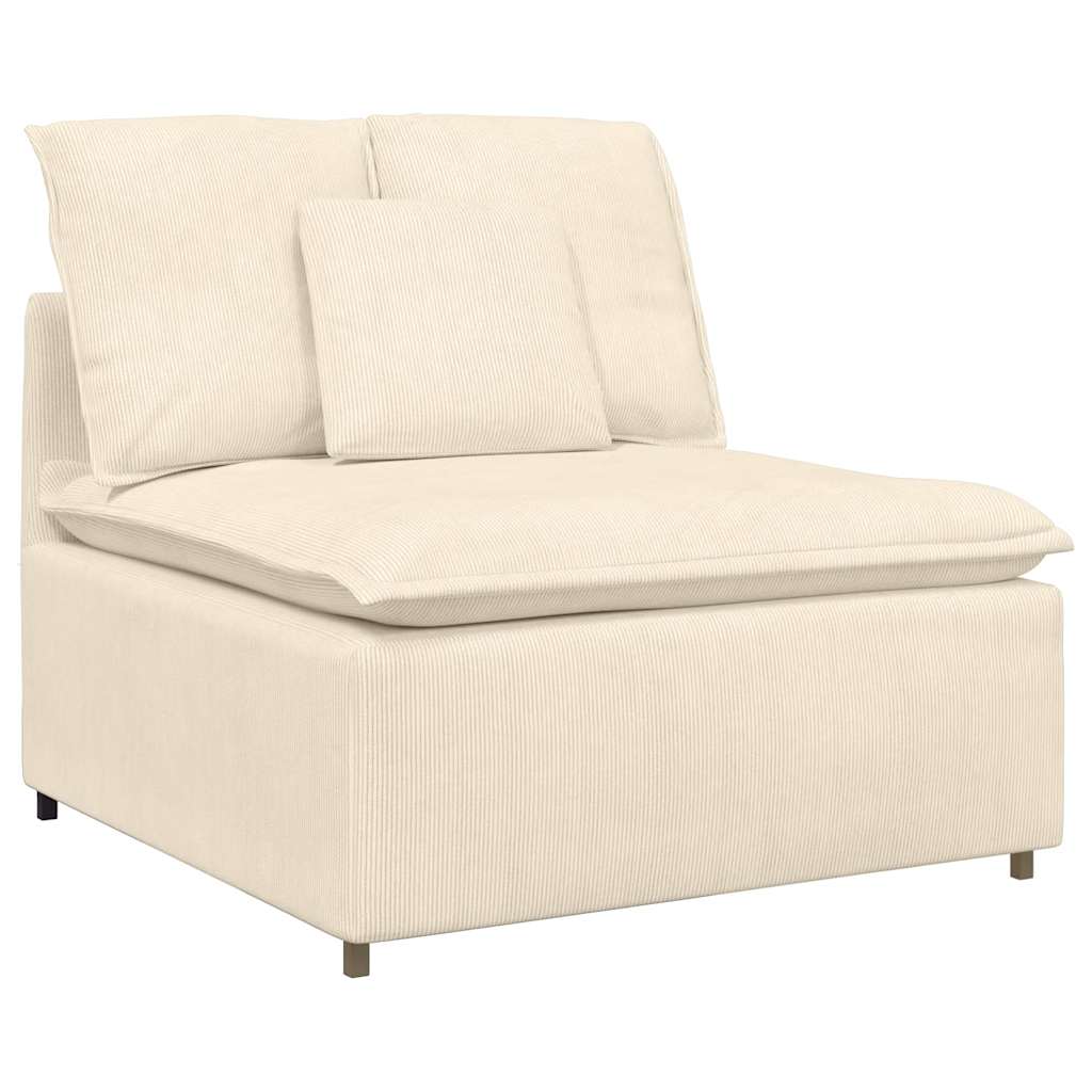 Modularni Sofa Centralni Modul s Jastucima Krem 100 cm