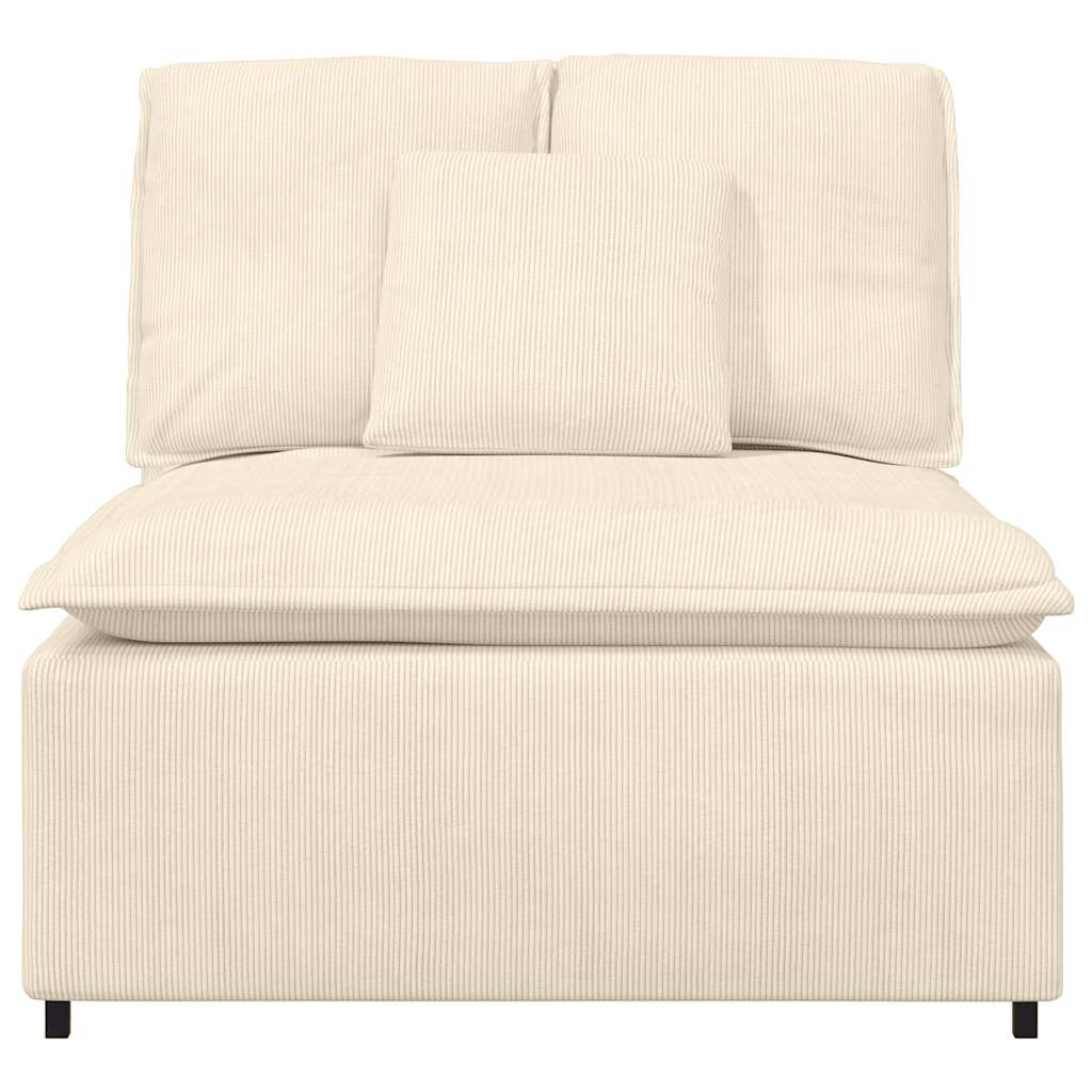 Modularni Sofa Centralni Modul s Jastucima Krem 100 cm