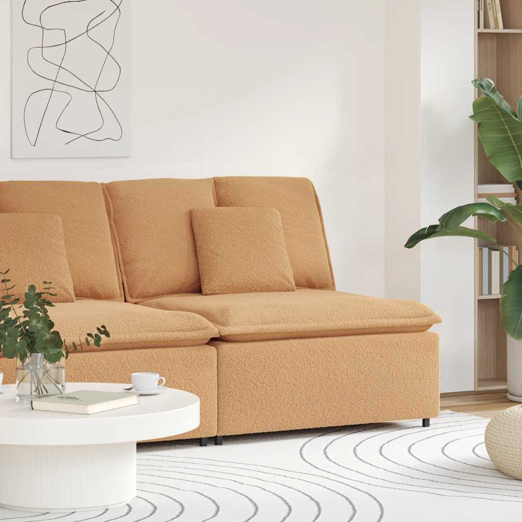 Modularni kauč s jastucima bež boje 100 cm