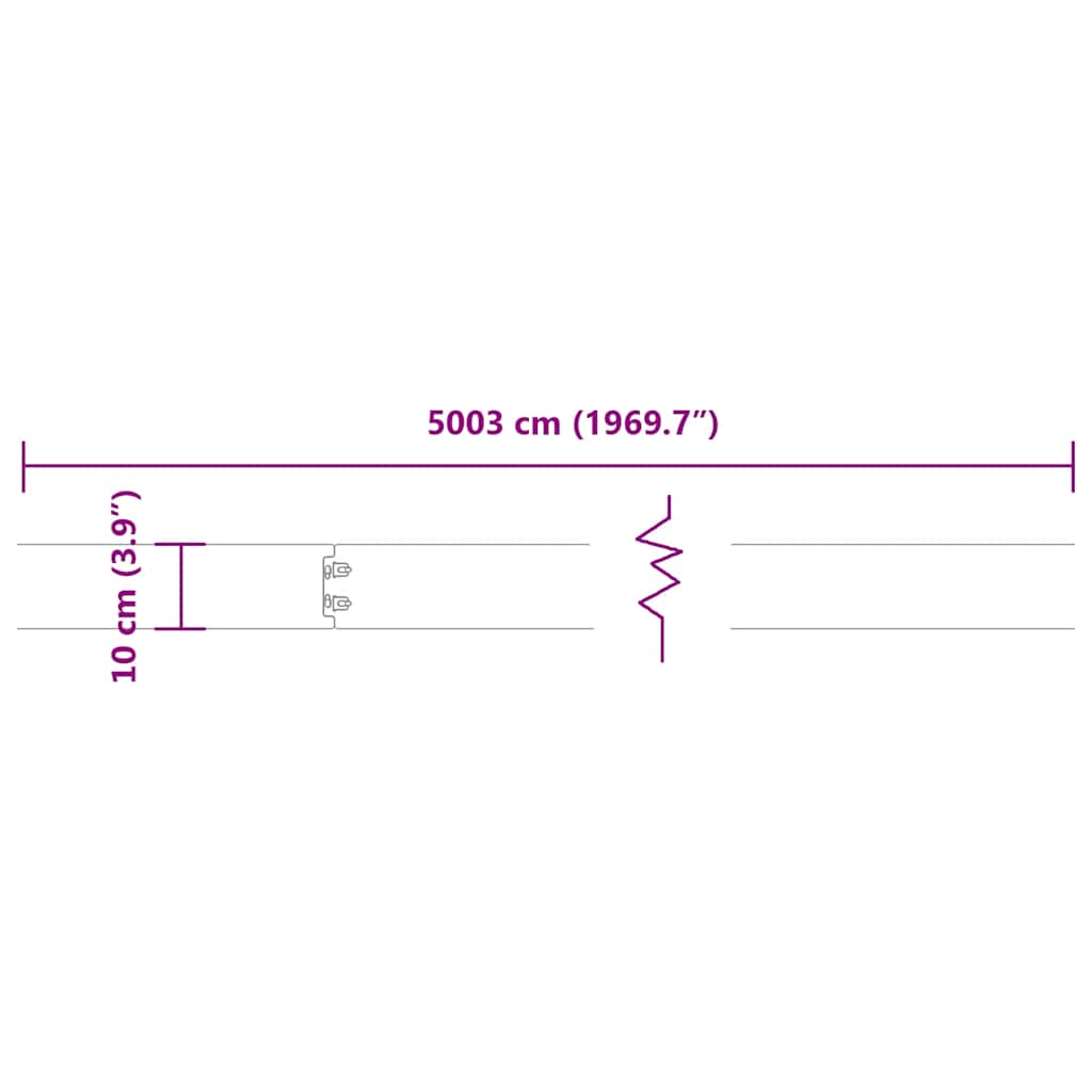 Rubovi za travnjak 50 kom crni 10x103 cm hladno valjani čelik