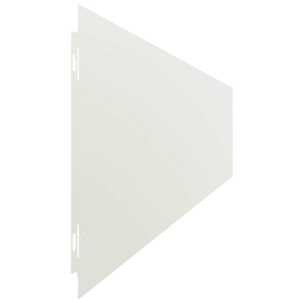Rubovi za travnjak 10 kom Bijeli 15x103 cm Hladno valjani čelik