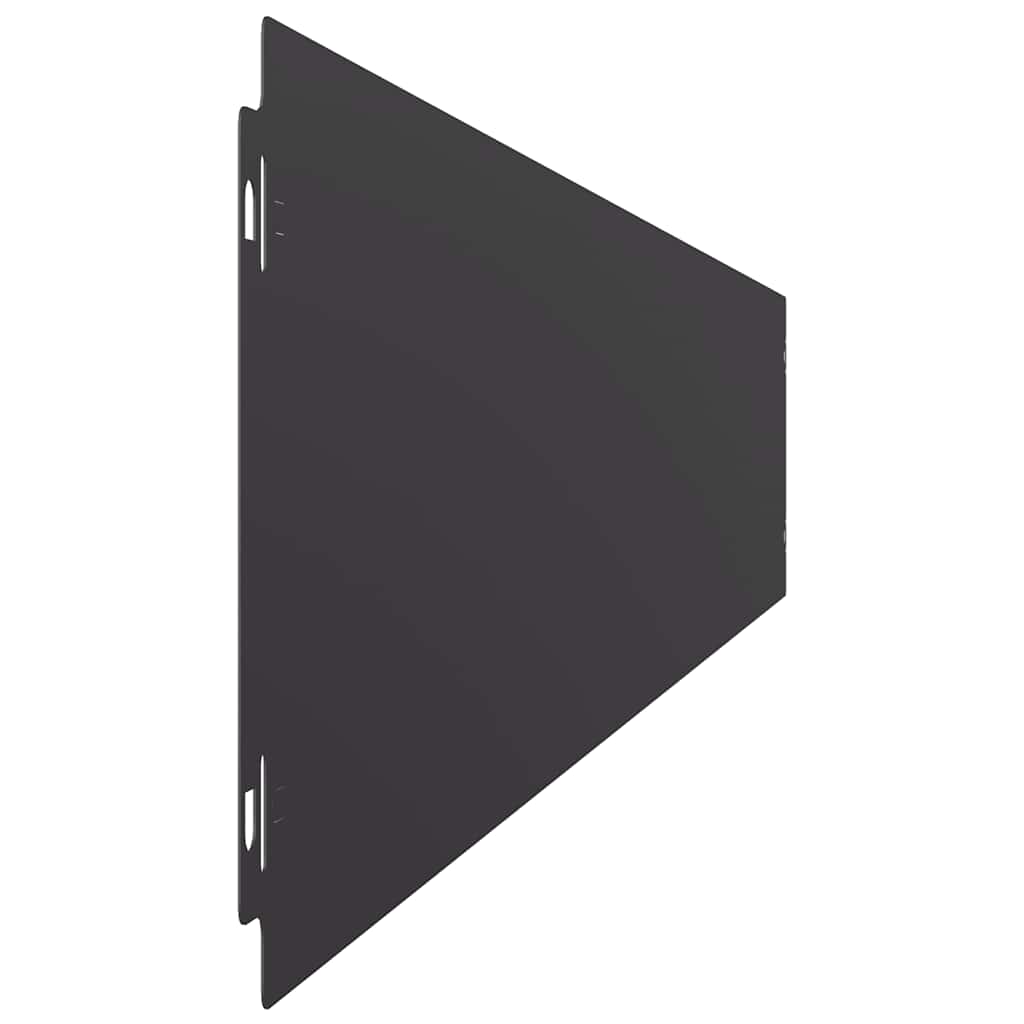 Rubovi za travnjak 50 kom crni 15x103 cm hladno valjani čelik