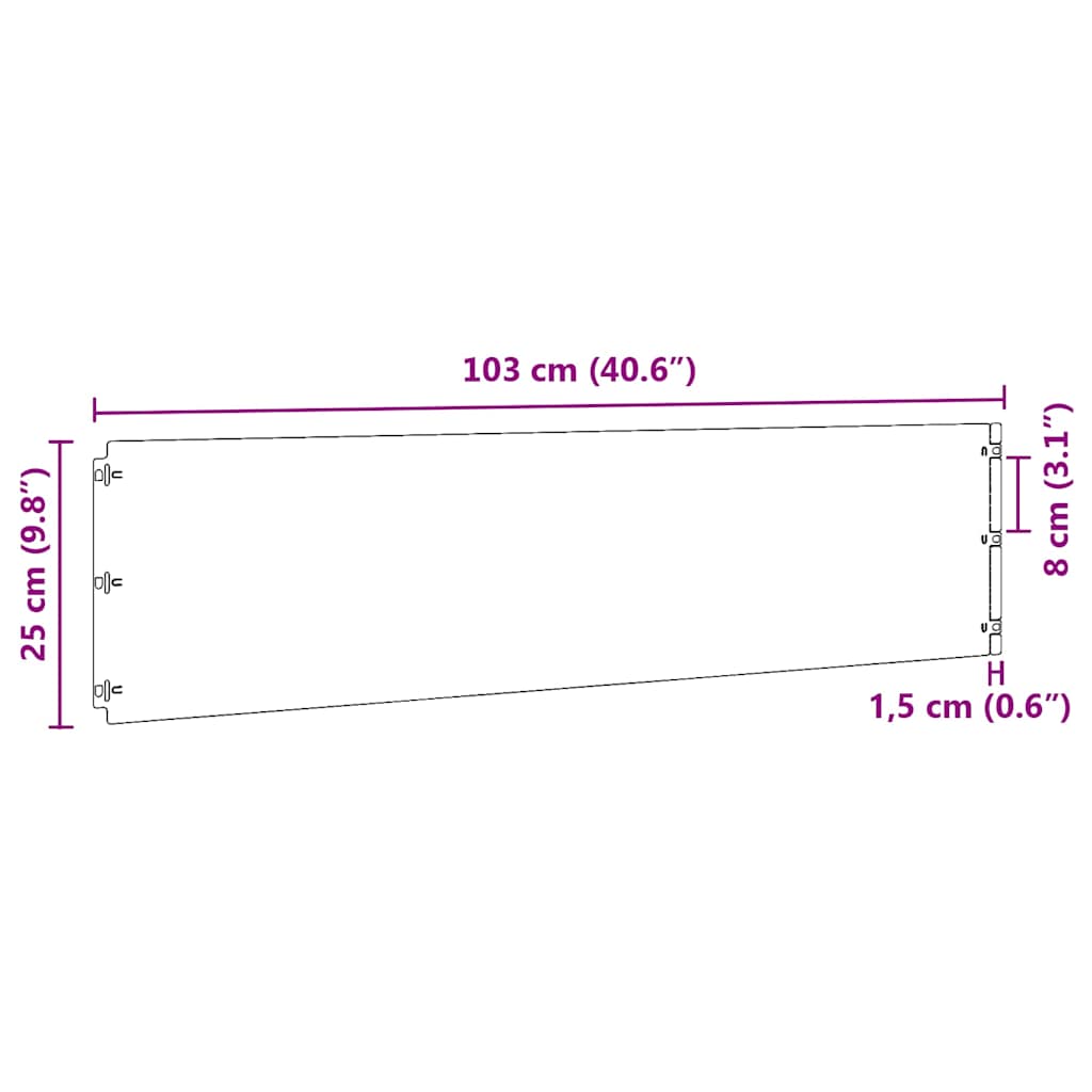 Rubovi za travnjak 20 kom Maslinasto zeleni 25x103 cm