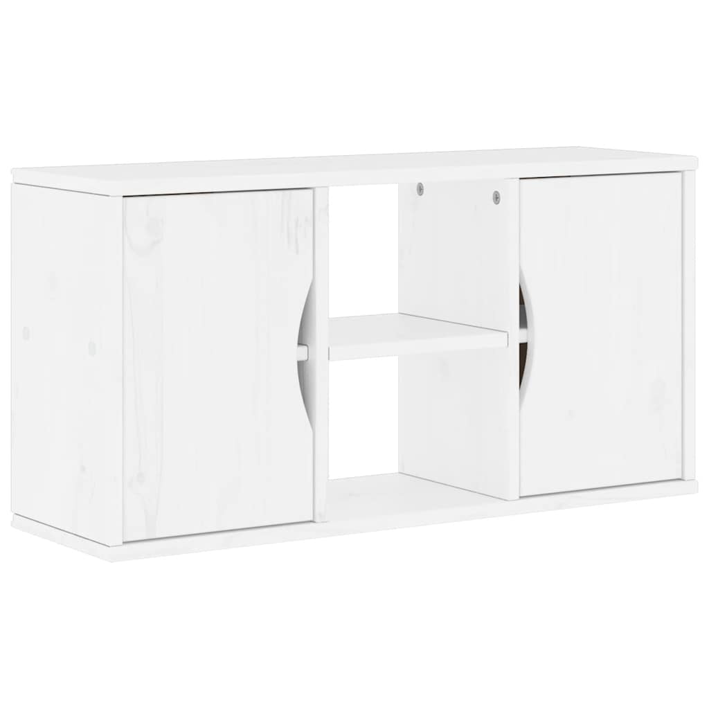 TV ormarić ODDA bijeli 79x24x40 cm puno drvo bor