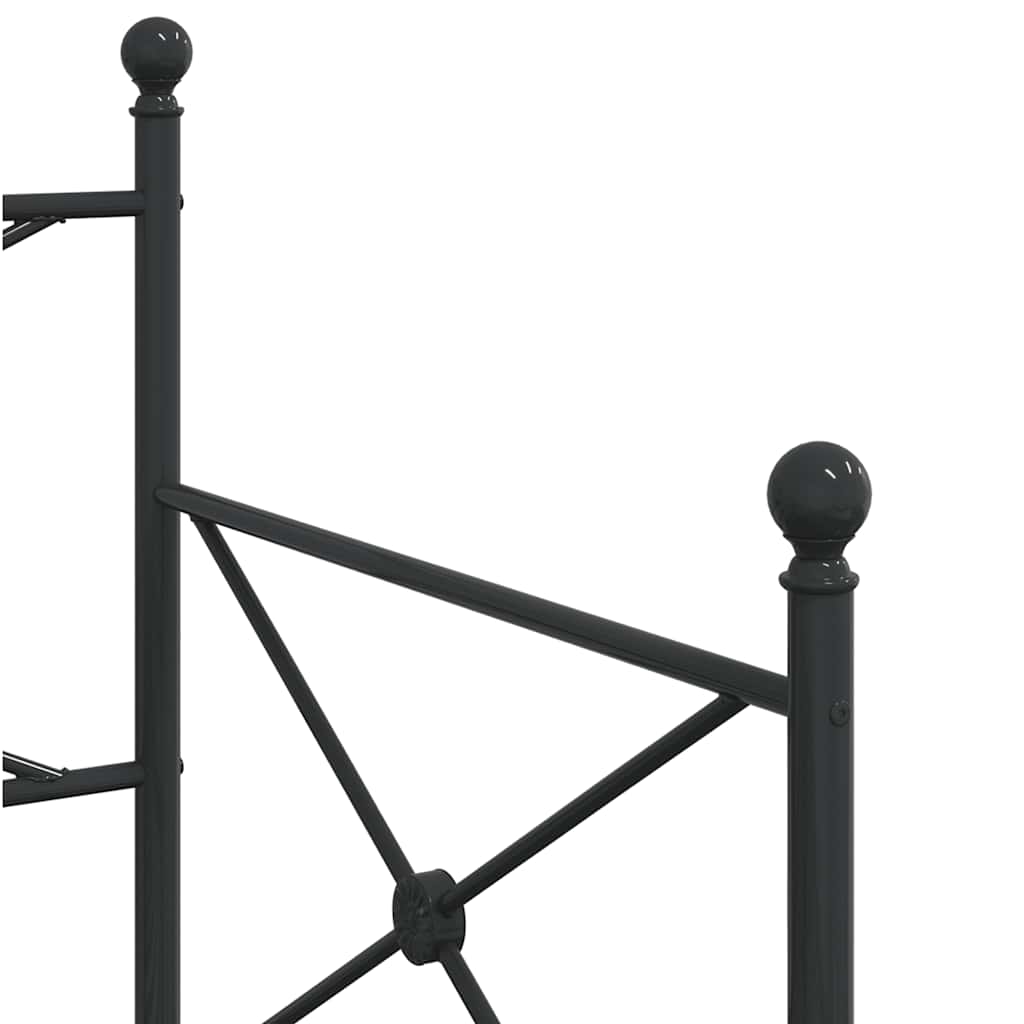 Krevet na rasklapanje bez madraca crni 90x190 cm čelik