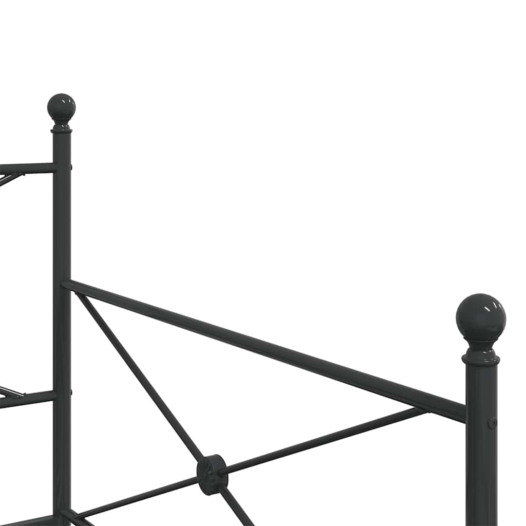 Krevet na rasklapanje bez madraca crni 107x203 cm čelik