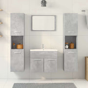 4-dijelni set kupaonskog namještaja siva boja betona drveni 60 x 38.5 x 46 cm