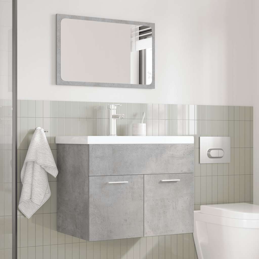 3-dijelni set kupaonskog namještaja siva boja betona drveni 60 x 38.5 x 46 cm