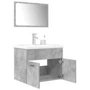 3-dijelni set kupaonskog namještaja siva boja betona drveni 60 x 38.5 x 46 cm