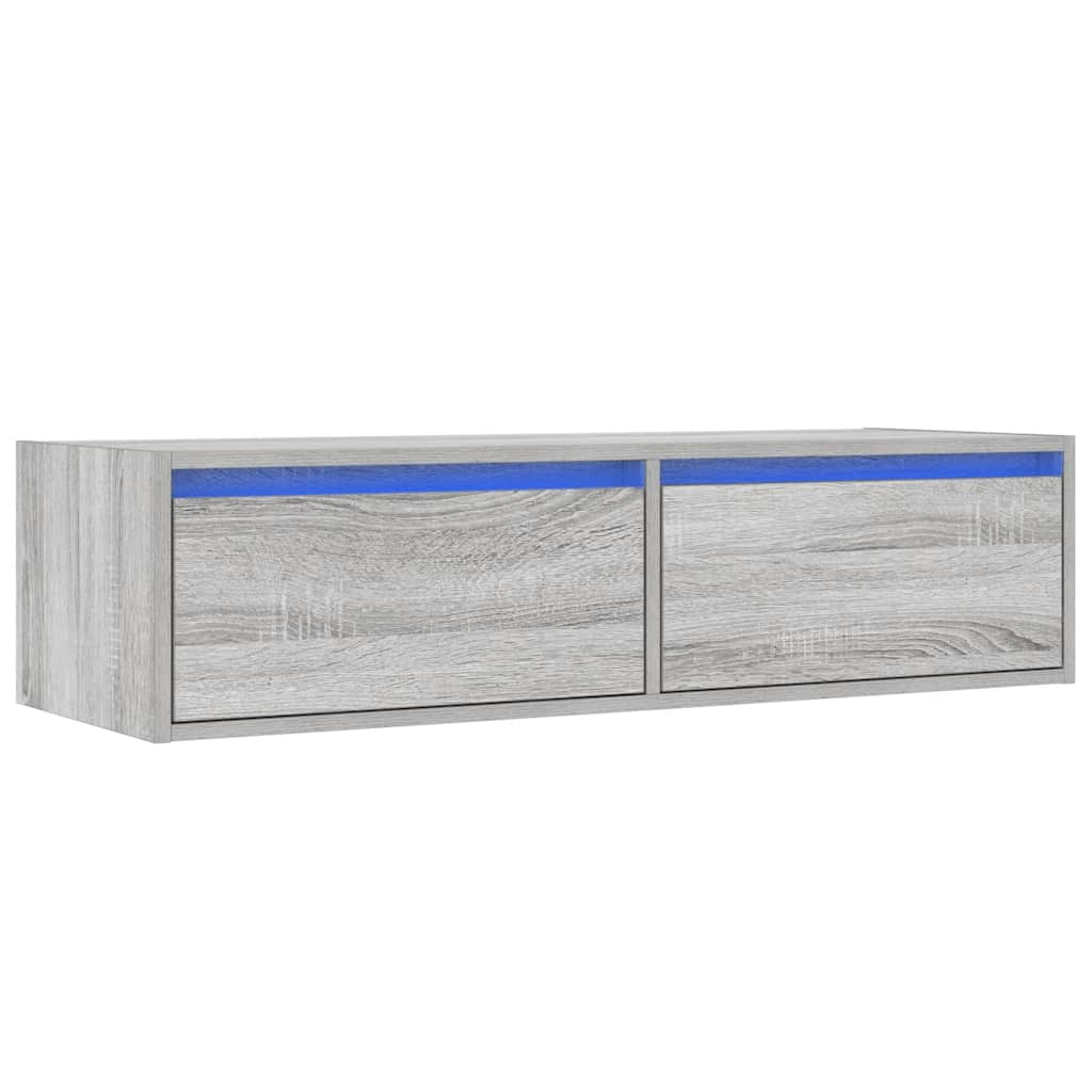 TV ormarić s LED svjetlima boja hrasta sonome 100X35,5x25 cm