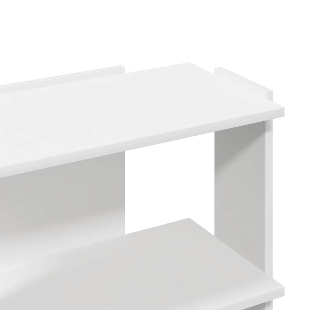 Polica za knjige 3 nivoa bijela 60x30x60 cm izrađeno drvo