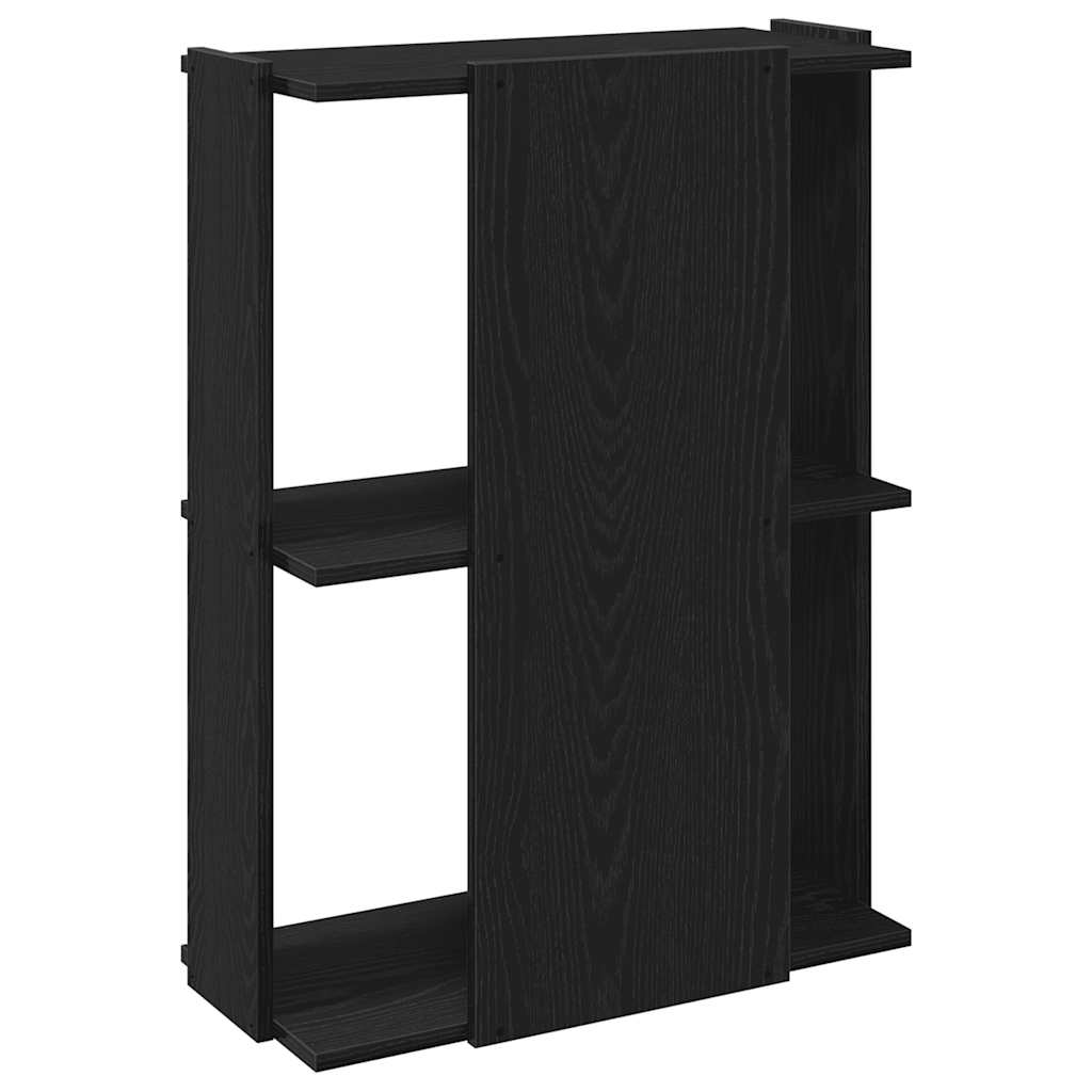 Regal za knjige s 3 razine crni 60x30x80 cm konstruirano drvo