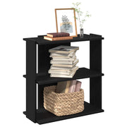 Regal za knjige s 3 razine crni 60x30x80 cm konstruirano drvo