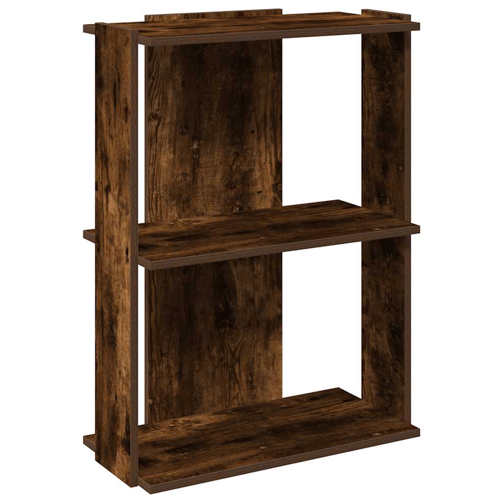 Regal za knjige s 3 razine boja hrasta 60x30x80 cm drveni