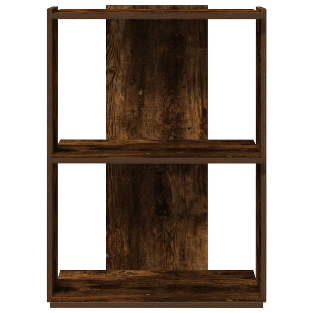 Regal za knjige s 3 razine boja hrasta 60x30x80 cm drveni