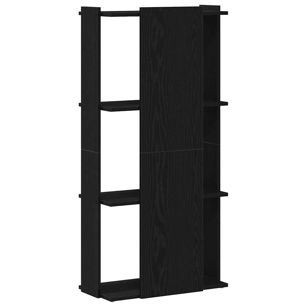 Regal za knjige s 3 razine crni 60x30x120 cm konstruirano drvo