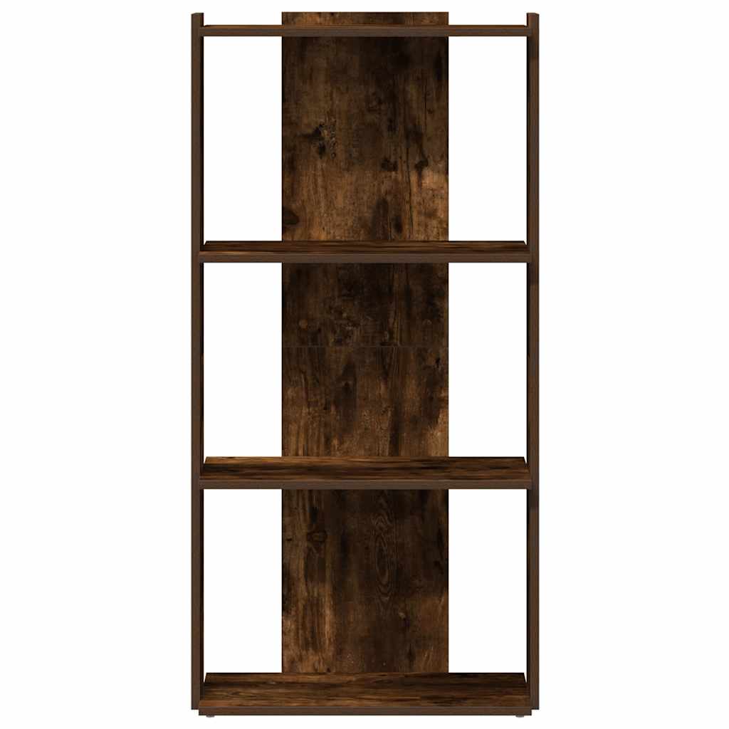 Regal za knjige s 3 razine boja hrasta 60 x 30 x 120 cm drveni