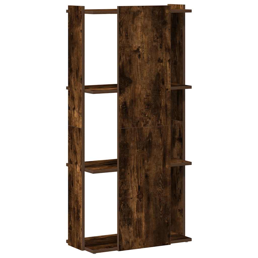 Regal za knjige s 3 razine boja hrasta 60 x 30 x 120 cm drveni