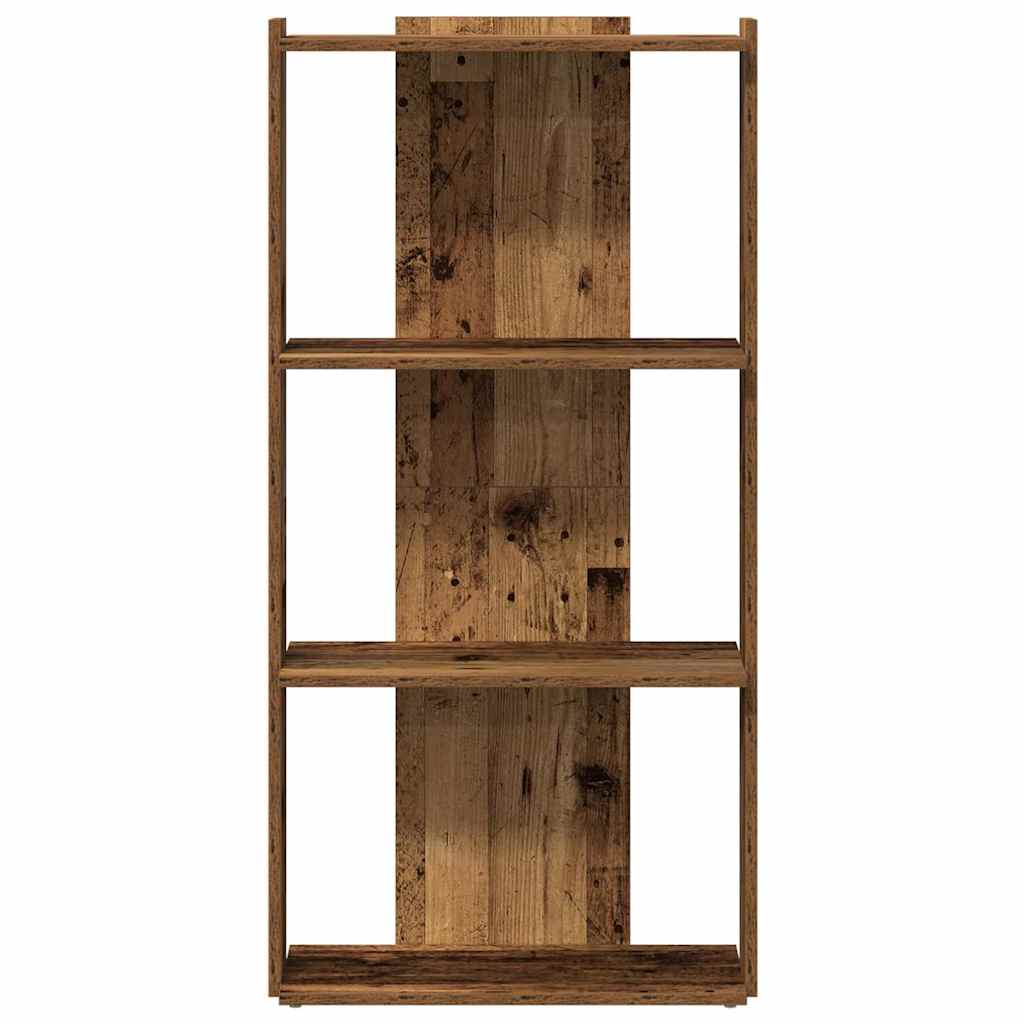 Regal za knjige s 3 razina boja staro drvo 60x30x120 cm drveni