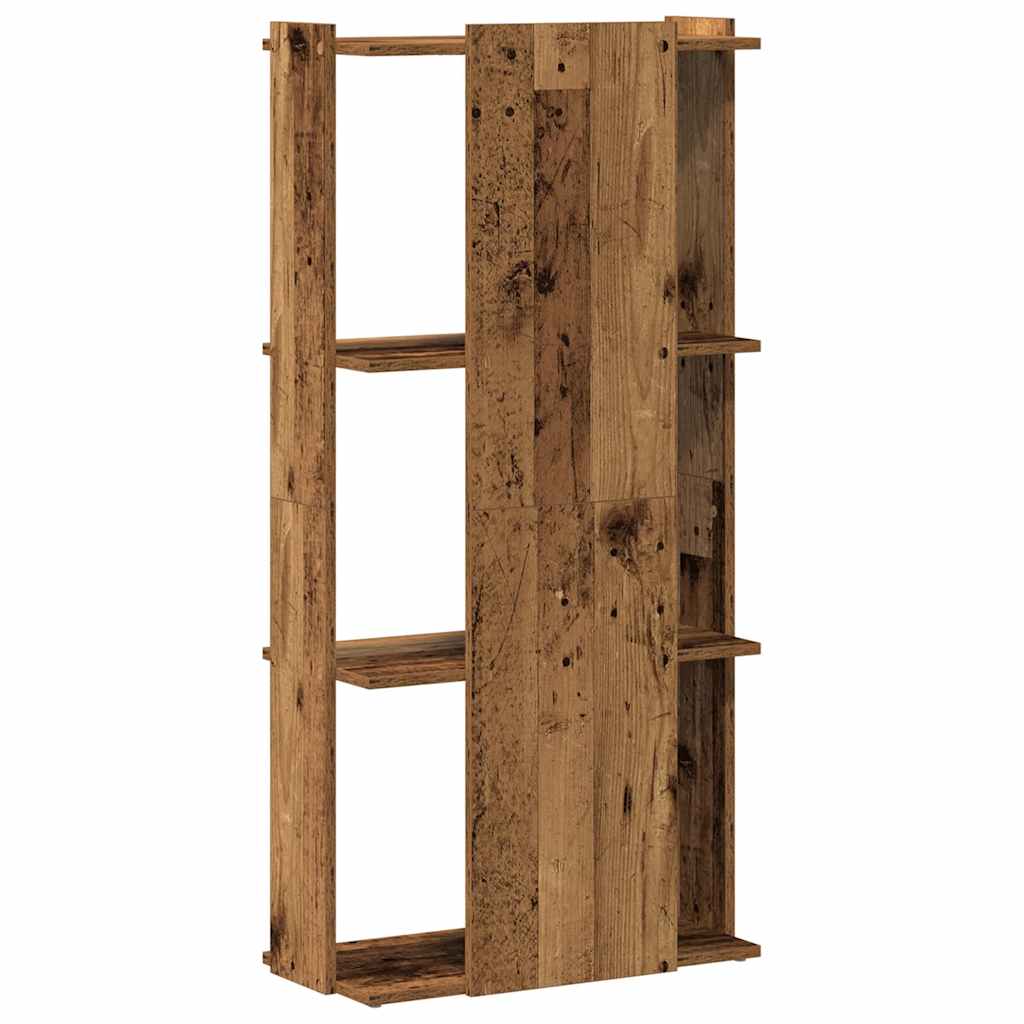 Regal za knjige s 3 razina boja staro drvo 60x30x120 cm drveni