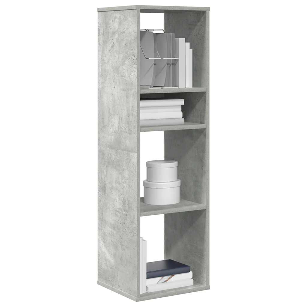 Ormarić za knjige boja betona 34x31x112 cm konstruirano drvo