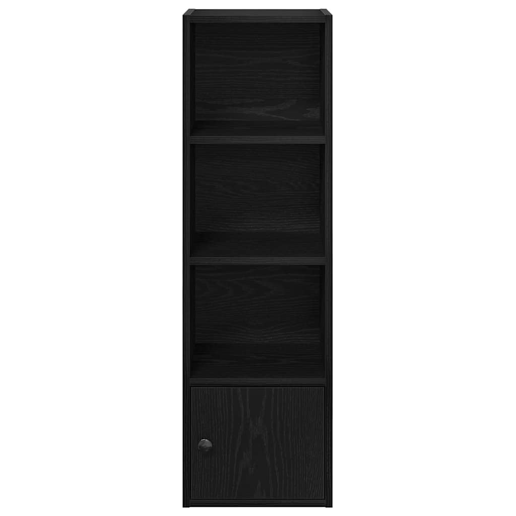 Regal za knjige crni hrasta 31x24x102 cm od konstruiranog drva