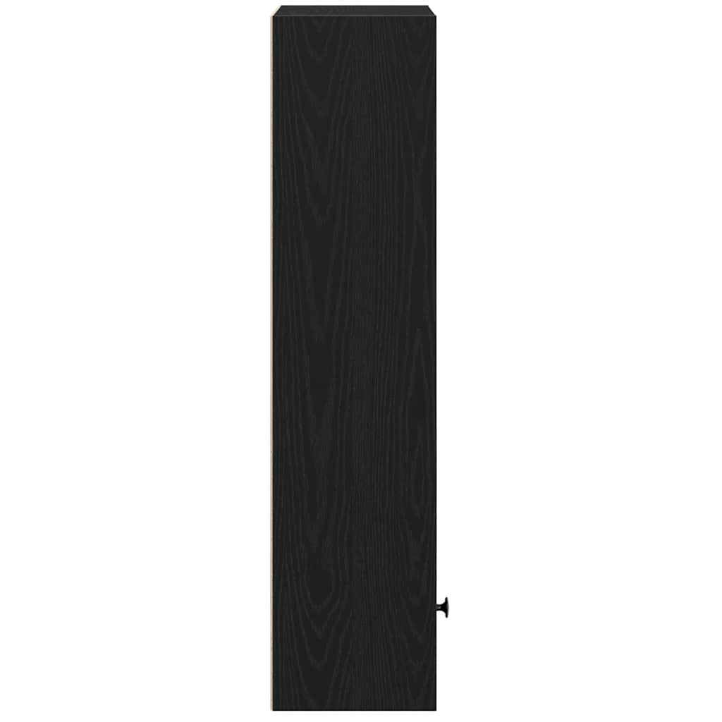 Regal za knjige crni hrasta 31x24x102 cm od konstruiranog drva