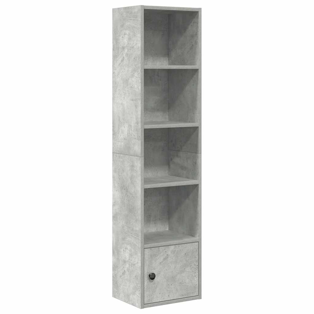Regal za knjige boja betona 31x24x127 cm konstruirano drvo