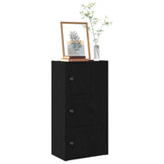 Regal za knjige crni hrasta 40x24x77 cm od konstruiranog drva