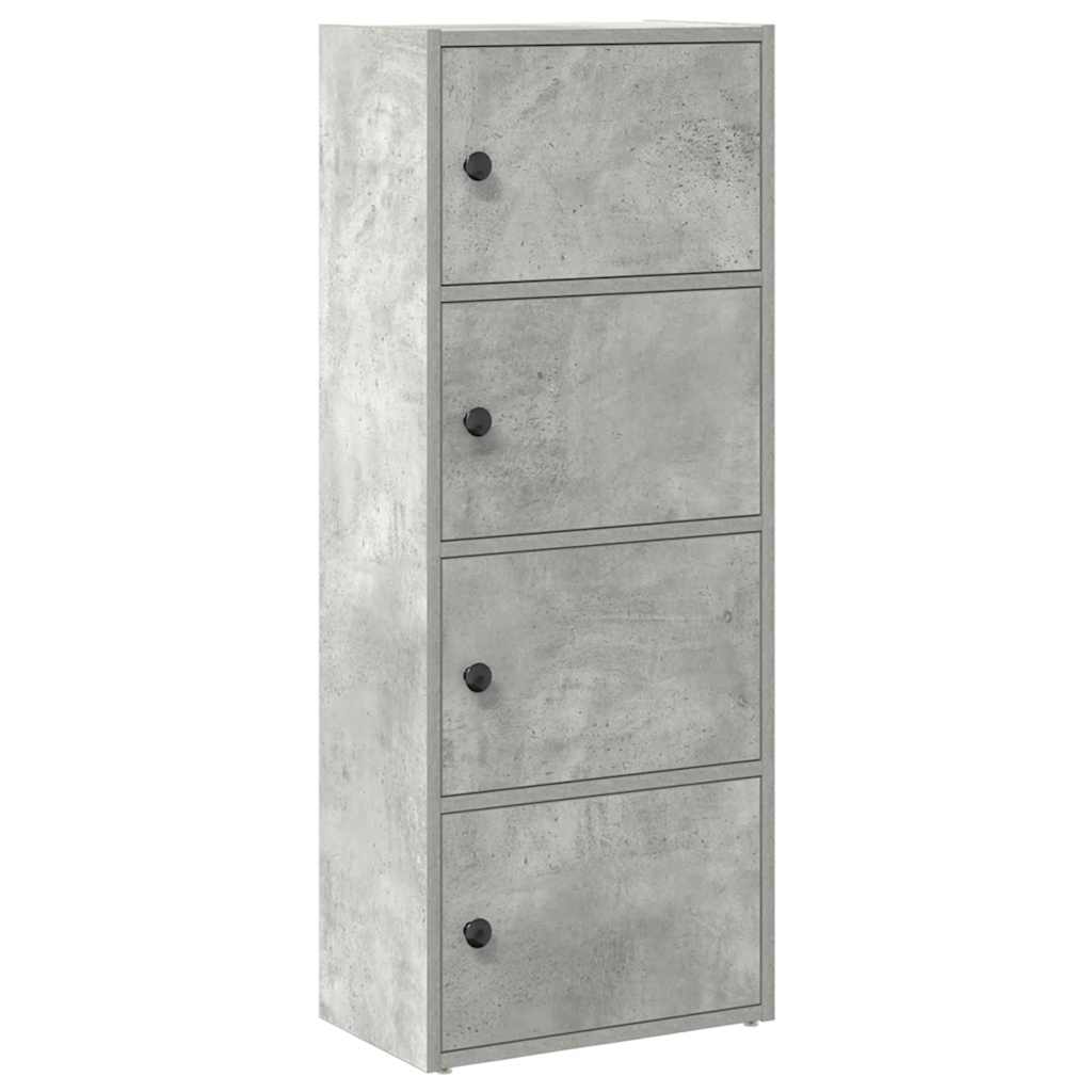 Regal za knjige boja betona 40x24x102 cm konstruirano drvo
