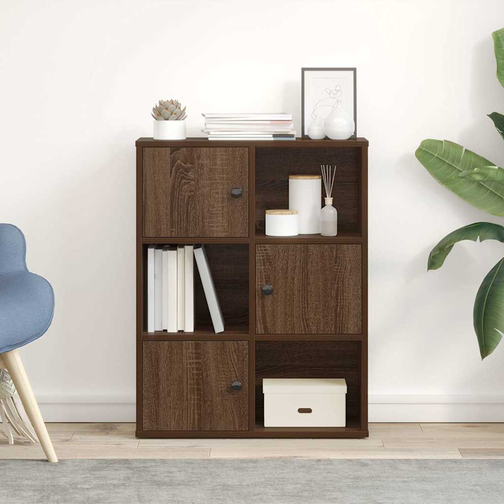 Regal za knjige boja hrasta 60x24x76,5 cm konstruirano drvo