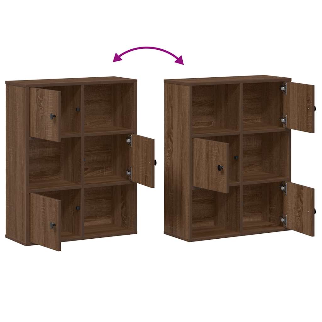 Regal za knjige boja hrasta 60x24x76,5 cm konstruirano drvo