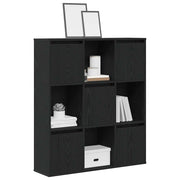 Regal za knjige crni hrasta 89x24x101,5cm od konstruiranog drva