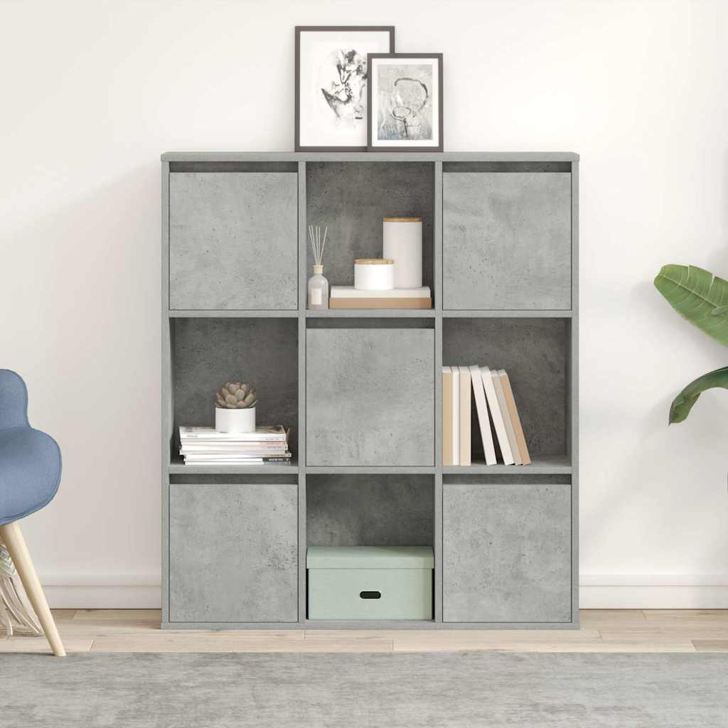 Regal za knjige boja betona 89x24x101,5 cm konstruirano drvo