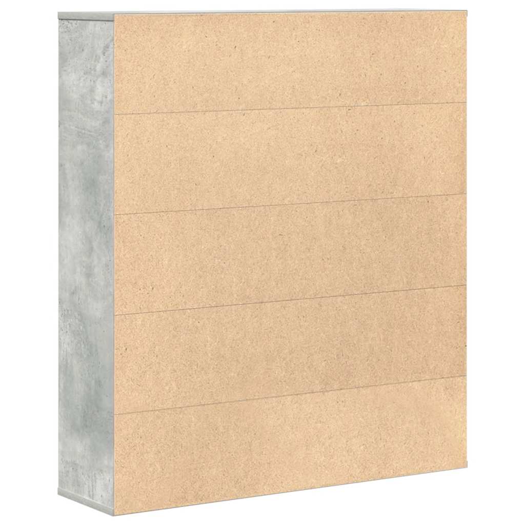 Regal za knjige boja betona 89x24x101,5 cm konstruirano drvo