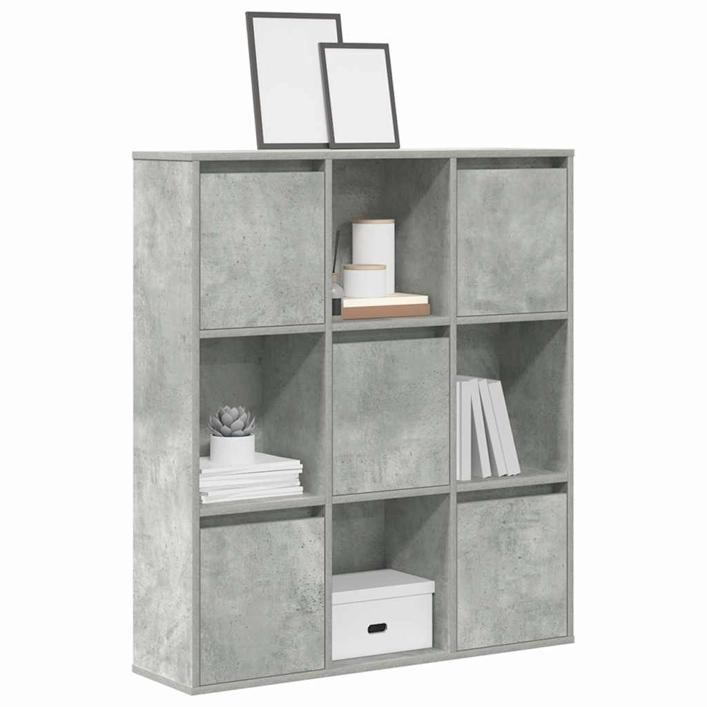 Regal za knjige boja betona 89x24x101,5 cm konstruirano drvo