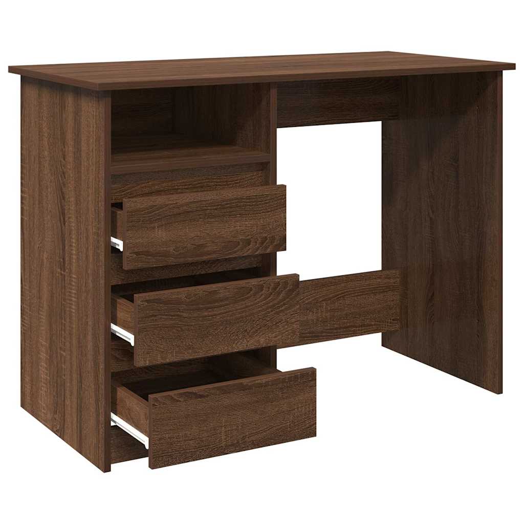 Radni stol boja smeđeg hrasta 102x50x75 cm konstruirano drvo