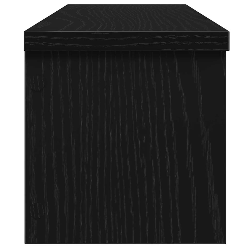 Kuhinjski stalak za slaganje crni 50x15x16 cm konstruirano drvo