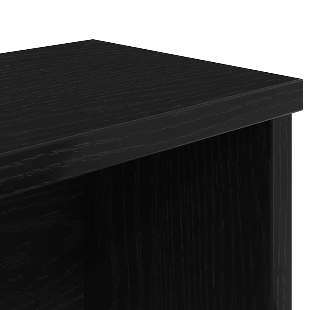 Kuhinjski stalak za slaganje crni 60x15x16 cm konstruirano drvo
