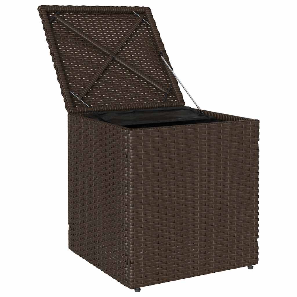Vrtni stolci s jastucima 2 kom smeđi 40x40x43 cm poliratan