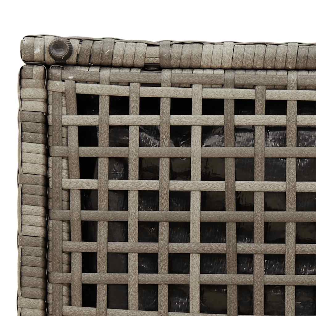 Vrtni tabure s jastucima 2 kom sivi 40x40x43 cm poliratan
