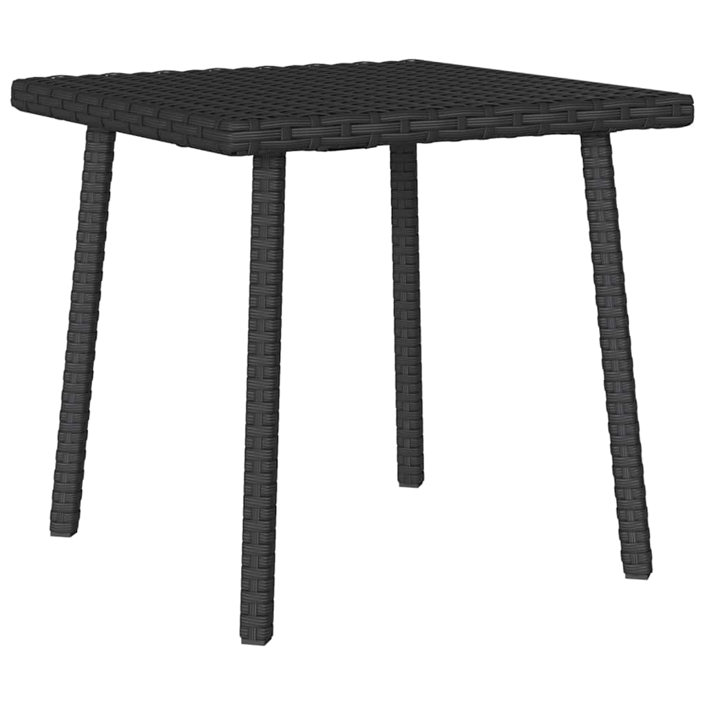 Vrtni stolić za kavu pravokutni crni 40x40x37 cm poliratan