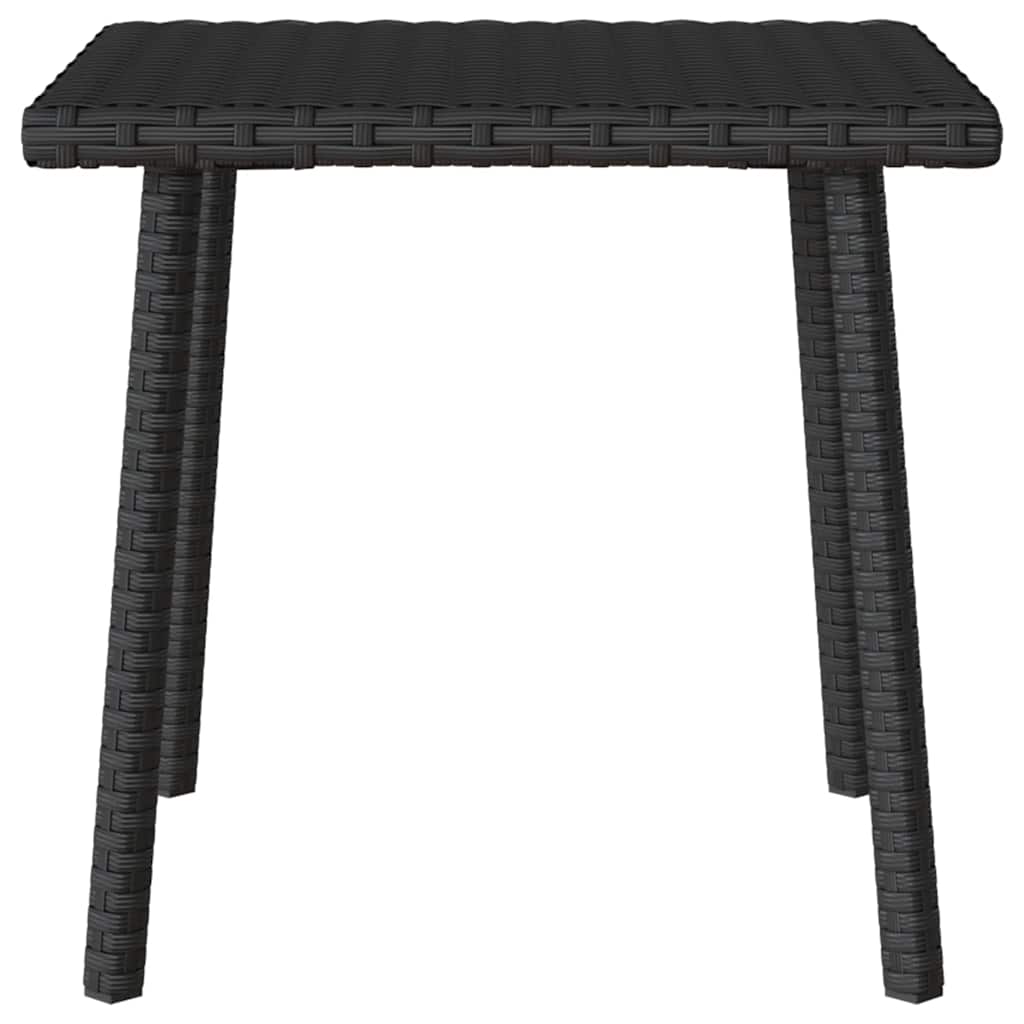 Vrtni stolić za kavu pravokutni crni 40x40x37 cm poliratan