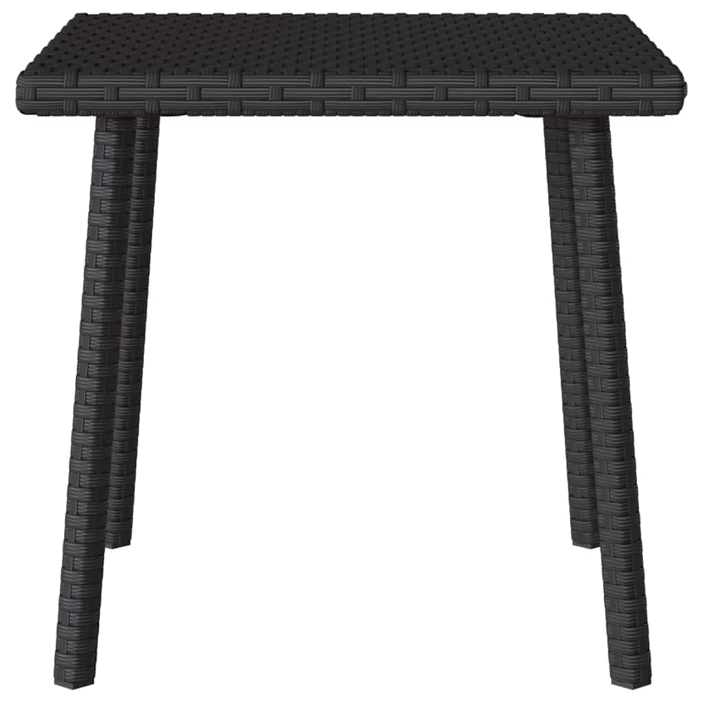 Vrtni stolić za kavu pravokutni crni 40x40x37 cm poliratan