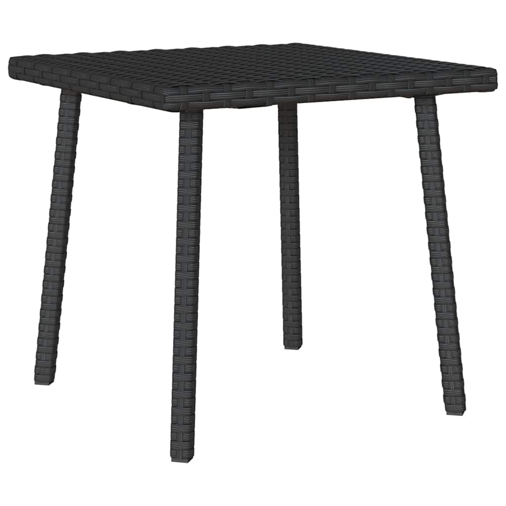 Vrtni stolić za kavu pravokutni crni 40x40x37 cm poliratan