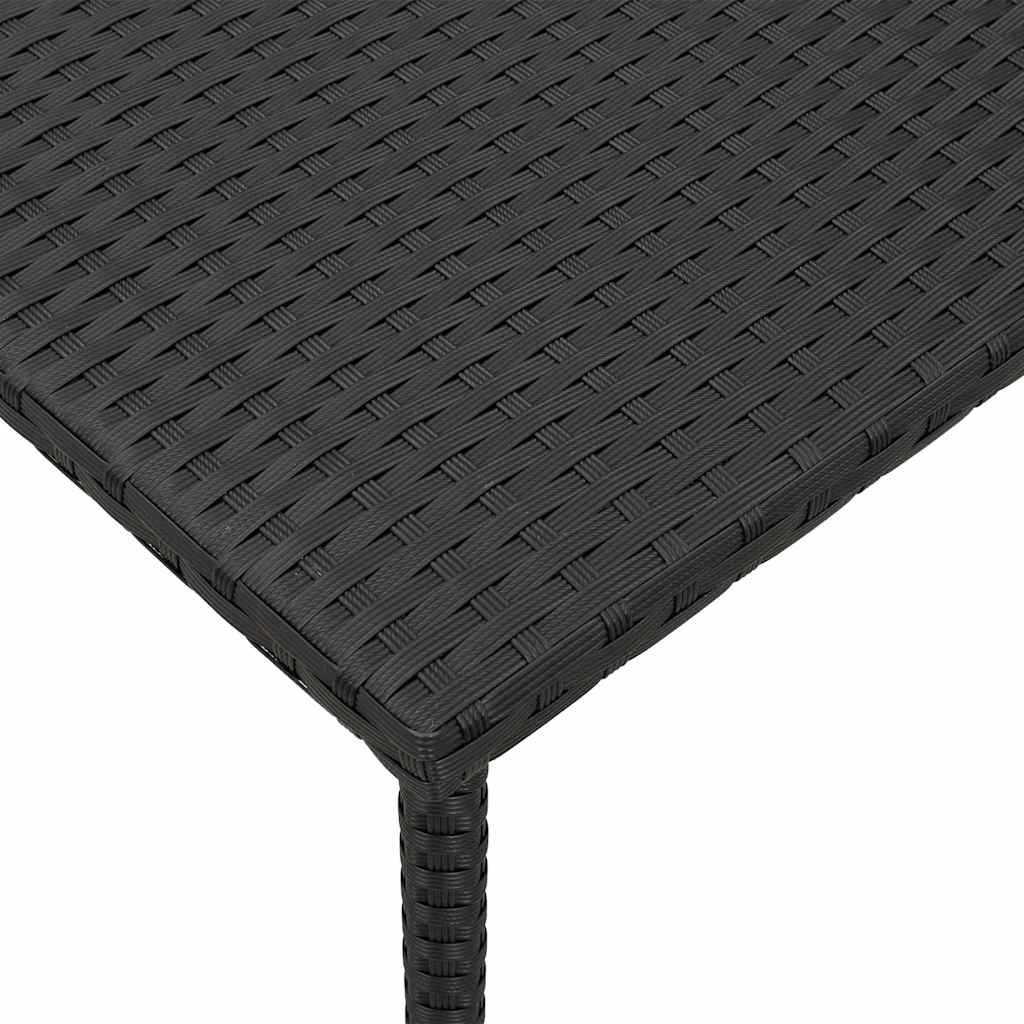 Vrtni stolić za kavu pravokutni crni 40x40x37 cm poliratan